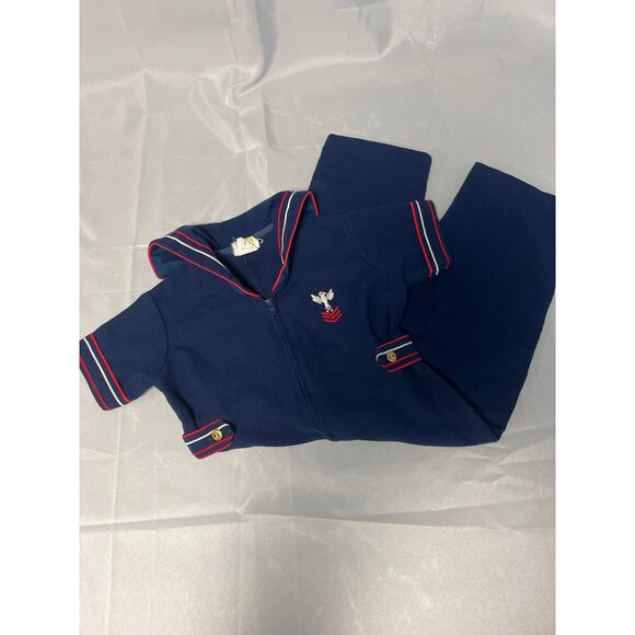 Vintage Sailor Suit -Navy Blue with Red and white trim Little Bitty‎ Size 3T - Picture 4 of 8
